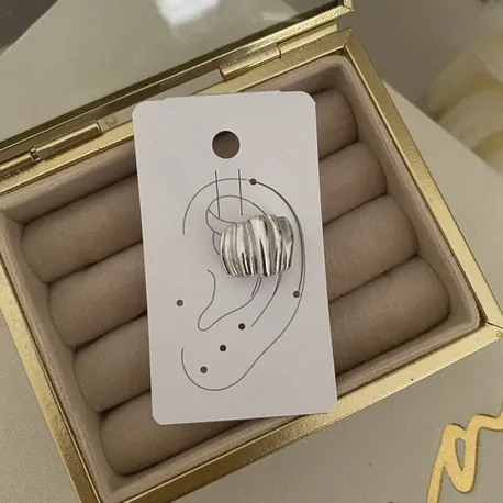 Gümüş Renkli Earcuff Küpe