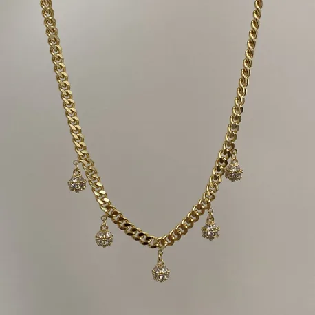 Topçuk Gold Kolye