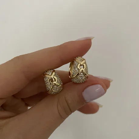 Bombeli Xuping Taşlı Küpe